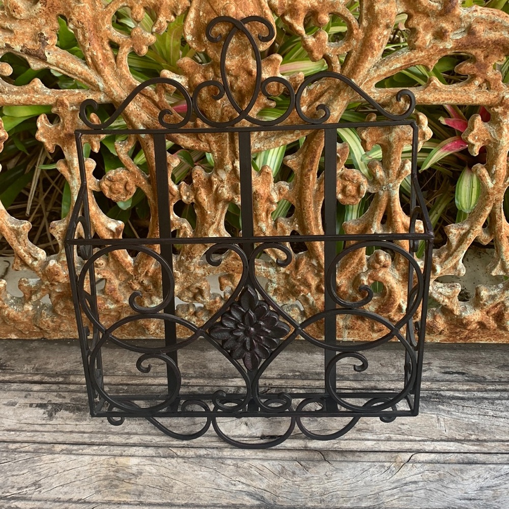 Vintage Cast Iron Wall Rack